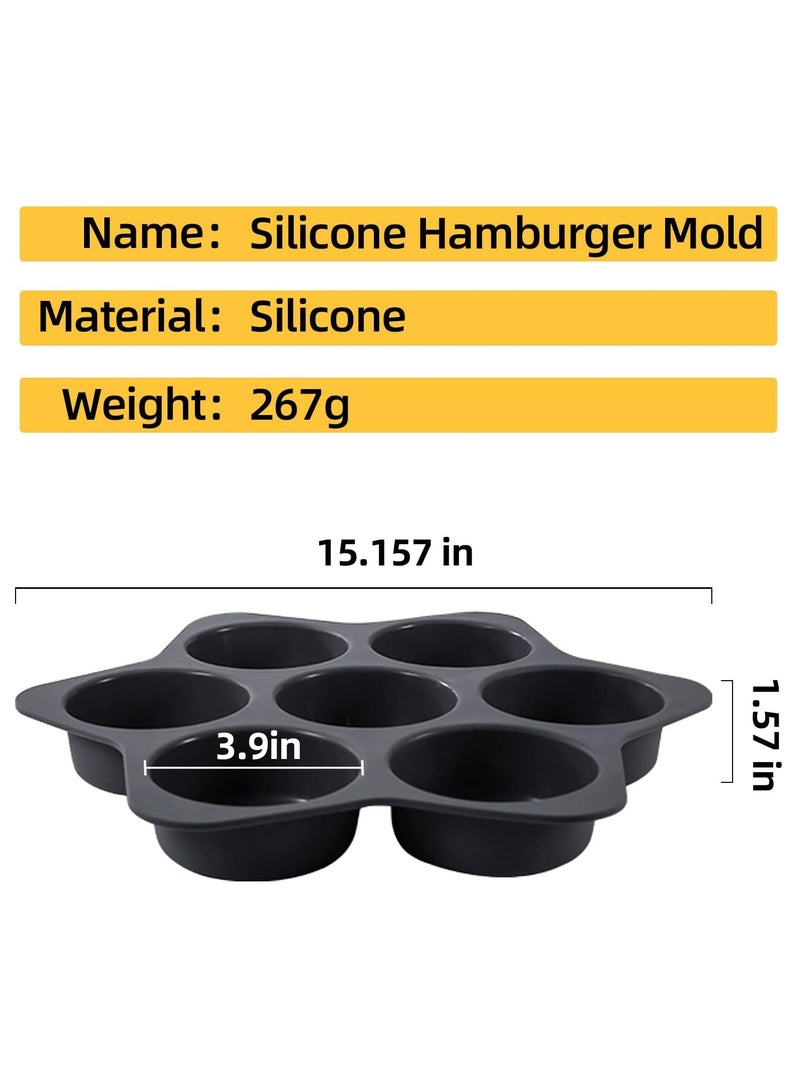 Silicone Non Stick Hamburger Bun Mold 7 Cavity Loaf Pan Baking Pan For Baking Tool - Image 5